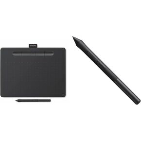 Wacom Intuos Wireless Graphics Drawing Tablet with 3 Bonus Software Included, 10.4" X 7.8", Black (CTL6100WLK0) Bundle with Wacom LP1100K 4K Pen for Intuos Tablet