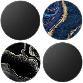 4 Pack Cellphone Phone Grip for Phone, Expanding Stand Cell Phone Collapsible Holder for Smartphones - Blue Rose Gold Texture Marble Black
