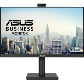 ASUS 27" 1080P Video Conferencing Monitor (BE279QFK) - Full HD, IPS, 100Hz, Frameless, Built-in Webcam, Mic Array, Speaker, Height Adjustable, Ergonomic Design, Eye Care, Wall Mountable, 3 yr warranty