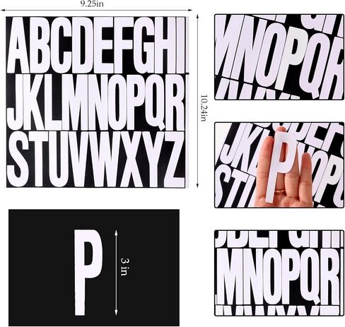 3 inch 12 Sheets Alphabet Stickers, Red Self Adhesive Vinyl Letter Stickers Aesthetic, Waterproof Letter Sticker for Water Bottles, Door, Car, Scrapbooking, Poster, Cup (Mix Color) in Kuwait