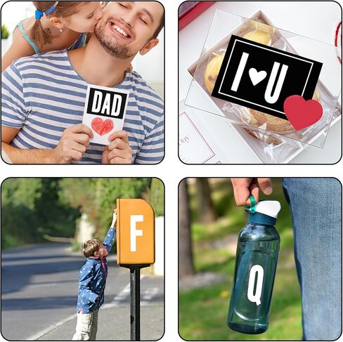 3 inch 12 Sheets Alphabet Stickers, Red Self Adhesive Vinyl Letter Stickers Aesthetic, Waterproof Letter Sticker for Water Bottles, Door, Car, Scrapbooking, Poster, Cup (Mix Color) in Kuwait