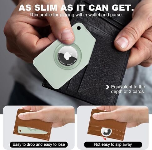 AirTag Card Holder for Apple Airtag Wallet Holder 4 Pack, Ultra Thin [0.1 inch] Card Case for Apple Airtag, Multicolor Airtag Card Holder for Wallet, Handbag, Purse, Backpack Clutch Bag in Saudi Arabia