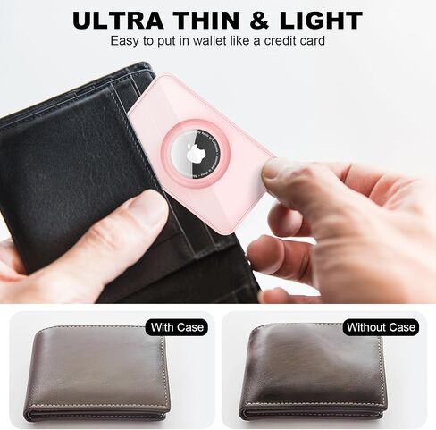 AirTag Card Holder for Apple Airtag Wallet Holder 4 Pack, Ultra Thin [0.1 inch] Card Case for Apple Airtag, Multicolor Airtag Card Holder for Wallet, Handbag, Purse, Backpack Clutch Bag in Saudi Arabia