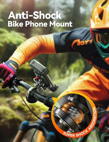 حامل هاتف Joyroom Bike Mount ، [مضاد للاهتزاز] [2025 ترقية] Motorcycle Phone Mount ، حامل هاتف الدراجات للهواتف 4.7-7.0 "، وملحقات الدراجات ، ومقابض الهاتف لجهاز iPhone Samsung in Kuwait
