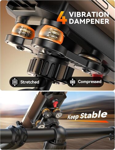 حامل هاتف Joyroom Bike Mount ، [مضاد للاهتزاز] [2025 ترقية] Motorcycle Phone Mount ، حامل هاتف الدراجات للهواتف 4.7-7.0 "، وملحقات الدراجات ، ومقابض الهاتف لجهاز iPhone Samsung in Kuwait