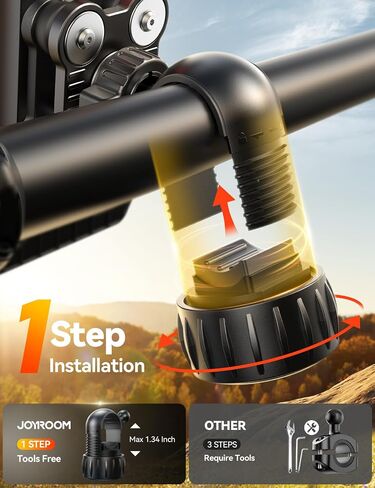 حامل هاتف Joyroom Bike Mount ، [مضاد للاهتزاز] [2025 ترقية] Motorcycle Phone Mount ، حامل هاتف الدراجات للهواتف 4.7-7.0 "، وملحقات الدراجات ، ومقابض الهاتف لجهاز iPhone Samsung in Kuwait