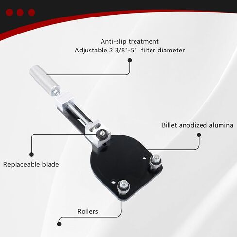 قاطع فلتر الزيت 66490 أداة قطع فلتر الزيت لنطاق قطع الفلتر 1-3/4 بوصة إلى 5-3/4 بوصة أسود in Kuwait