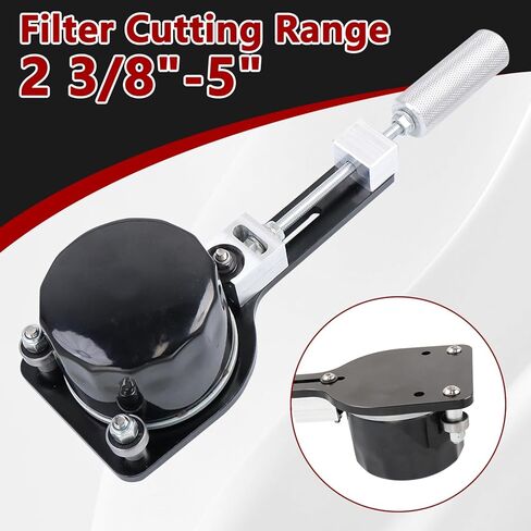 قاطع فلتر الزيت 66490 أداة قطع فلتر الزيت لنطاق قطع الفلتر 1-3/4 بوصة إلى 5-3/4 بوصة أسود in Kuwait