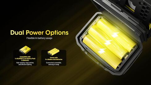 Nitecore HA23 UHE 600 Lumen Camping Headlamp, Lightweight, Bright with 3X AAA Batteries Multiple Color Temperatures, Red Light Sticker (Black) in Saudi Arabia