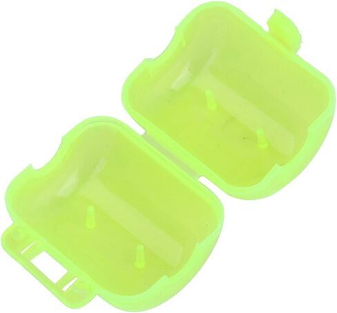50 Pcs Plastic Fishing Hook Box Tackle Box Clamshell Fluorescent Yellow Squid Lure Hook Box Cover Case Fishing Accessory(Medium) in Saudi Arabia