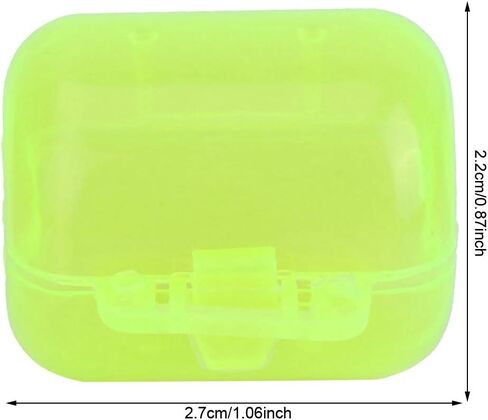 50 Pcs Plastic Fishing Hook Box Tackle Box Clamshell Fluorescent Yellow Squid Lure Hook Box Cover Case Fishing Accessory(Medium) in Saudi Arabia