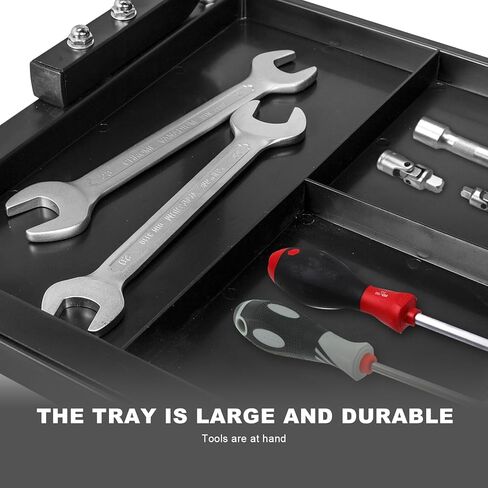 Torin ATRP6240B جراج/متجر زاحف بلاستيكي مصبوب بالنفخ: عربة ميكانيكية 40 بوصة مع مسند رأس مبطن، وصواني أدوات مزدوجة و6 عجلات، أسود in Kuwait