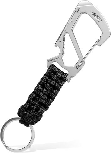 KeyUnity KC00 Paracord keychain carabiner مقطع ، 550 Parachute Lanyard Multitool للهجرة الخارجية ، الظهر ، الرجال والنساء in Saudi Arabia