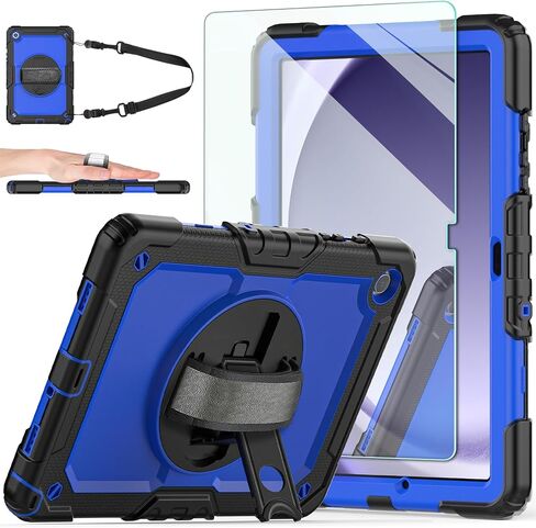 Ambison Case for Samsung Galaxy Tab A9+ 11'' 2023, [Kids Proof] Full Body Protective Case with 9H Tempered Glass Screen Protector, 360° Rotatable Kickstand & Hand Strap (Light Pink) in Saudi Arabia