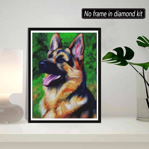 SKRYUIE 5D Diamond Painting Wolf and Eagle Full Drill Paint with Diamond Art Kits for Adults, Moonlit Wolf DIY Painting by Number Kits Rhinestone Wall Home Decor 30x40cm (12"x16") in Kuwait