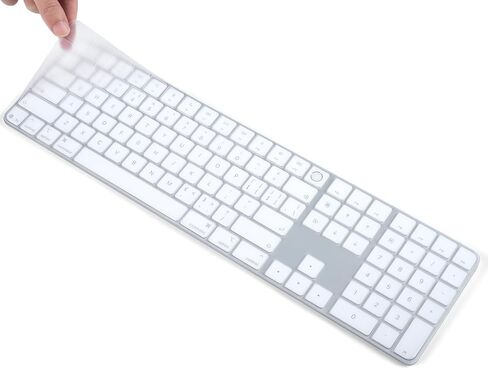 Keyboard Cover Skin for 2024 New Magic Keyboard with Touch ID and Numeric Keypad Model A3119 Ultra Thin Keyboard Protector, 2024 Magic Keyboard Accessories, Clear in Saudi Arabia