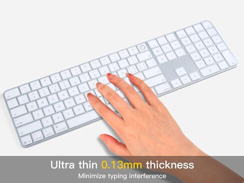 Keyboard Cover Skin for 2024 New Magic Keyboard with Touch ID and Numeric Keypad Model A3119 Ultra Thin Keyboard Protector, 2024 Magic Keyboard Accessories, Clear in Saudi Arabia