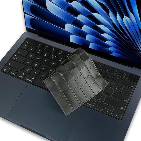 Keyboard Cover Skin for MacBook Air 13" 15 inch M4 Chip A3240 A3241 Released in 2025 Touch ID TPU Protector Accessories US/ANSI Layout (Matte TPU) in Saudi Arabia