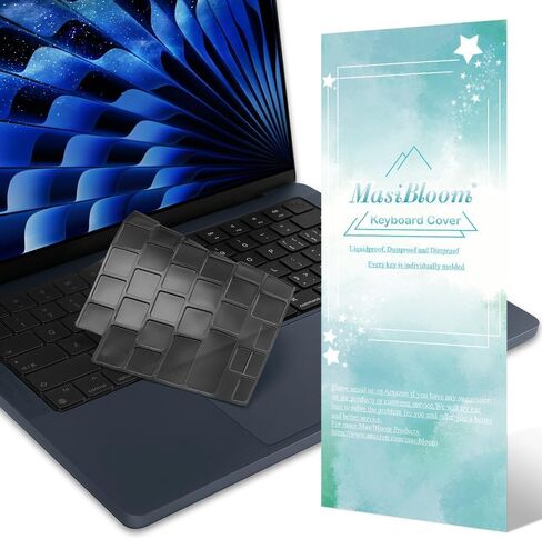 Keyboard Cover Skin for MacBook Air 13" 15 inch M4 Chip A3240 A3241 Released in 2025 Touch ID TPU Protector Accessories US/ANSI Layout (Matte TPU) in Saudi Arabia