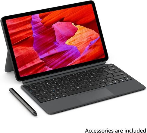 حزمة إنتاجية Amazon Fire Max 11 مع حالة لوحة المفاتيح ، قلم القلم ، معالج ثماني النواة ، ذاكرة الوصول العشوائي 4 جيجابايت لفعل المزيد طوال يومك ، 64 جيجابايت ، رمادي ، بدون إعلانات شاشة القفل in Saudi Arabia