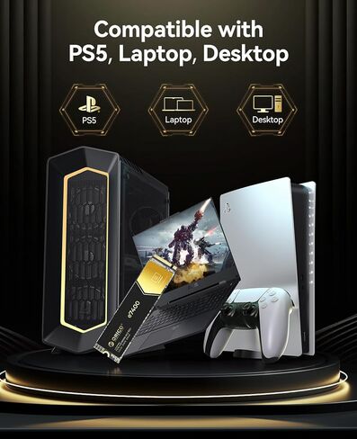 ORICO e5000 2TB M.2 NVMe SSD, PCIe Gen4x4 with 5200MB/s Read 4500MB/s Write, 3D QLC NAND Internal Solid State Drive SLC Dynamic Cache, Compatible with PS5 Desktop PC and Laptops in Kuwait