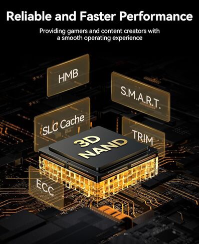 ORICO e5000 2TB M.2 NVMe SSD, PCIe Gen4x4 with 5200MB/s Read 4500MB/s Write, 3D QLC NAND Internal Solid State Drive SLC Dynamic Cache, Compatible with PS5 Desktop PC and Laptops in Kuwait