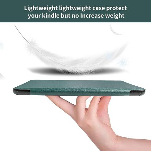 BASEMALL Case for All-New 7" Kindle Paperwhite (12th Generation-2024) and Kindle Colorsoft Signature Edition 2024, Lightweight Shell Cover with Auto Wake/Sleep for Kindle Paperwhite 2024 (Green) in Saudi Arabia