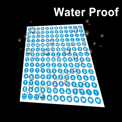 1680 Pieces 0.5 Inch Circle-Backed Letter Stickers, 10 Sheets Alphabet and Number Stickers with Cute Designs, Vinyl Stickers for DIY Cards, Item Labeling, Bullet Journaling, Scrapbooking - Black in Kuwait