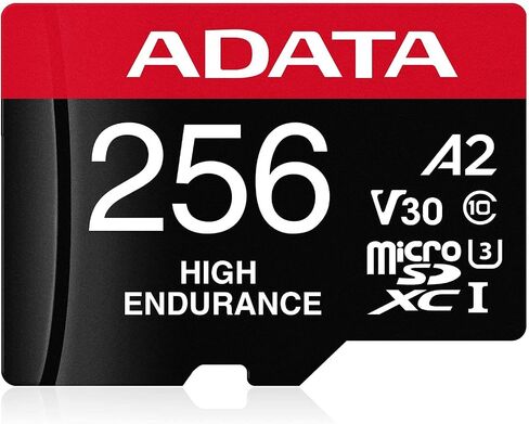 ADATA High Endurance 256GB UHS-I U3 V30 A2 Class 10 Micro SDXC Memory Card (AUSDX256GUI3V30SHA2-RA1) in Kuwait
