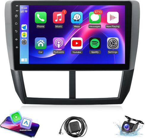 Leadfan Car Stereo for 2008-2012 Subaru Forester Impreza WRX Radio with Wireless CarPlay Android Auto, 9“ Touch Screen for Subaru Display Head Unit GPS Navi/WiFi/Bluetooth/Mirrorlink/SWC/Camera in Saudi Arabia
