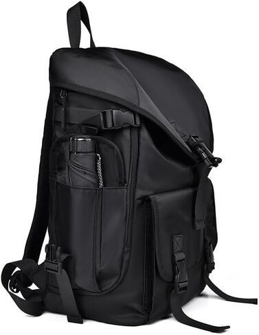 Backpack for Men Lightweight Backpack Fits 15.6 inch Waterproof Rucksack for Traveling Hiking ﻿ (Black) in Saudi Arabia