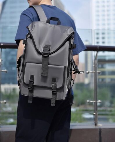 Backpack for Men Lightweight Backpack Fits 15.6 inch Waterproof Rucksack for Traveling Hiking ﻿ (Black) in Saudi Arabia