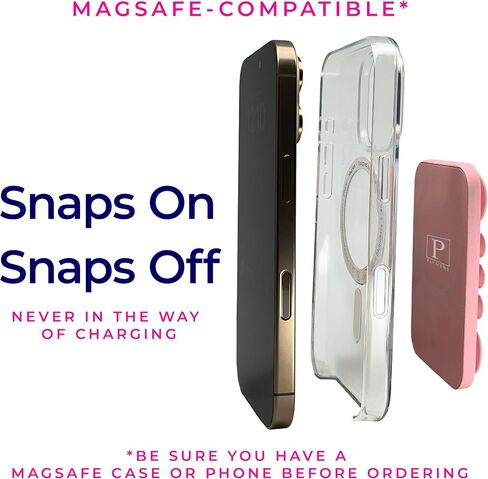 The Clingy Thingy | Magnetic Suction Phone Mount for Creating, FaceTime, Workouts | Phone Suction Grip | Compatible with MagSafe iPhones 16/15/14/13/12 (Pink/White) in Saudi Arabia