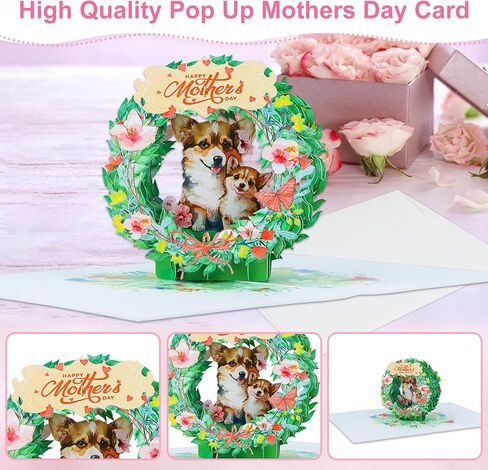 FaCraft 3D Pop Up Mothers Day Card - Happy Mothers Day Flower Pop Up Gift Greeting Card with Envelope with Blank Insert for Best Mom Women Wife Daughter Grandma in Kuwait