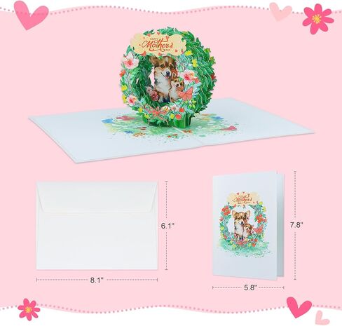 FaCraft 3D Pop Up Mothers Day Card - Happy Mothers Day Flower Pop Up Gift Greeting Card with Envelope with Blank Insert for Best Mom Women Wife Daughter Grandma in Kuwait