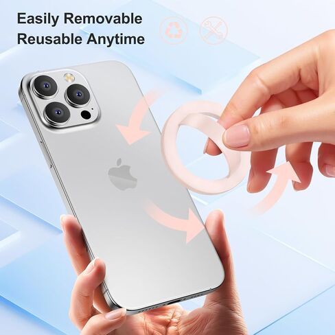 Compatible with Magsafe Phone Grip, Magnetic Silicone Ring Grip for iPhone 16/15/14/13/12 Series, Easy to Install and Remove, Perfect for Daily use and Travel (Pink) in Saudi Arabia
