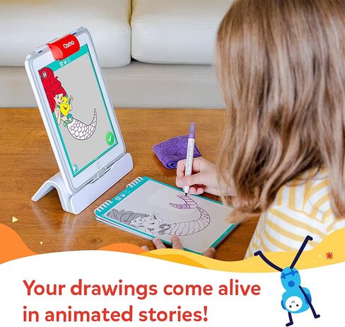 Osmo - Creative Starter Kit & Super Studio Disney Princess for Fire Tablet-Ages 5-12-Creative Drawing, Learn to Draw & Problem Solving/Physics-(Fire Tablet Base Included) 4 Educational Learning Games in Saudi Arabia