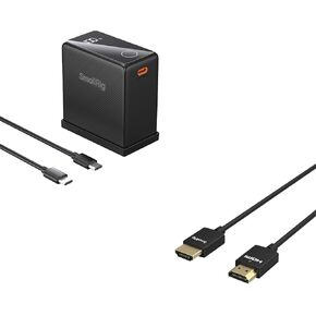 SMALLRIG NP-F970 Camera Battery and Ultra Thin HDMI Cable 55cm/1.8Ft (A to A)