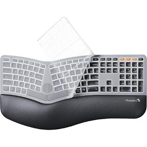 Silicone Keyboard Cover for ProtoArc EK01 Plus Backlit Bluetooth Ergonomic Keyboard (Keyboard Cover Only)