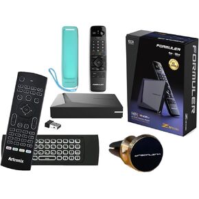 Formuler Z11 Pro Max Android 11 4GB Ram 32GB ROM 4K with Universal Bluetooth Voice Remote Control BT1 Edition & Case Cover + Extra Air Remote Keyboard Backlit + Extra Magnetic Mount