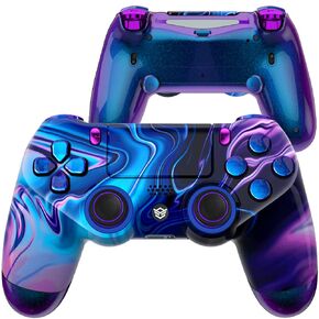 HEXGAMING NEW SPIKE 2 Back Buttons & Interchangeable Thumbsticks & Triggers Stop Compatible with ps4 Pro Controller with Paddles - Chaos Illusion