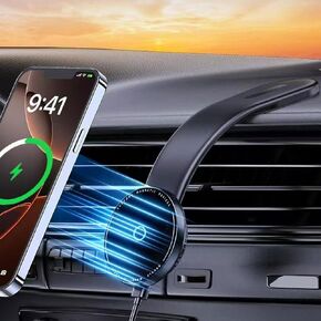 for MagSafe Car Mount Charger Wireless Car Charger Magnetic Phone Holder for Car Phone Holder Charger Wireless Charger for Car—360° Rotation,15W Fast Charging,for iPhone All Smartphones