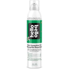 Hello Bello Mosquito Repellent Spray, with Natural Lemongrass, Cedarwood, Citronella, and Peppermint Oils, 5oz Can