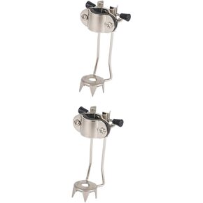 VALICLUD 4pcs Trekking Poles Crampons Ice Walking Claw Winter Hiking Grip Crutch Mountaineering Tool Cane Tip for
