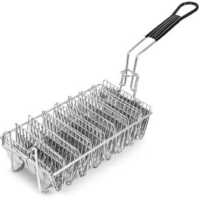 Taco Fryer Basket, Holds 8 Shells,Tortilla Fryer Basket with Detachable Grip Handle