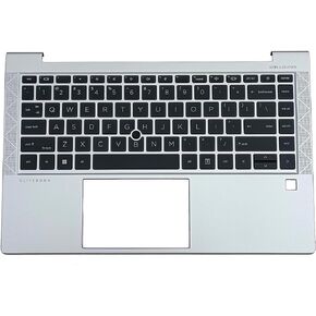 Replacement for HP Elitebook 840 G7 840 G8 Laptop Upper Case Palmrest Non-Backlit Keyboard Assembly Part M07089-001 M36310-001 Top Cover Sliver