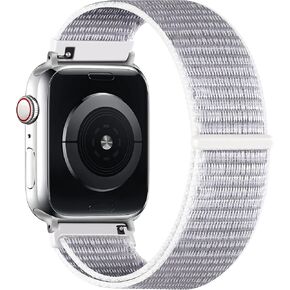 Nylon Sport Loop Bands Compatible with Apple Watch Bands 38mm 40mm 41mm 42mm 44mm 45mm 46mm 49mm, Adjustable Breathable Stretchy Straps for iWatch Series 10 9 8 7 6 5 4 3 2 1 SE Ultra 2 1 Women Men