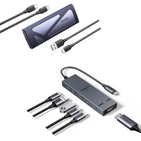 UGREEN 10Gbps SSD Enclosure Bundle with UGREEN Revodok USB-C Hub 6 in 1