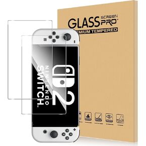 Tempered Glass Screen Protector for Switch 2, 1 PACK Transparent HD Clear Anti-Scratch Film, 9H Hardness, Ultra-Thin 0.3mm Compatible with Switch 2 Console