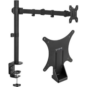 VIVO Quick Attach VESA Adapter Designed for HP Models 27er, 27es, 27ea, 25er, 25es, 24ea, 23er, 23es, 22er, 22es, 22f, 23f, 24f, 25f, and 27f with Single Monitor Desk Mount for Screens up to 22 lbs